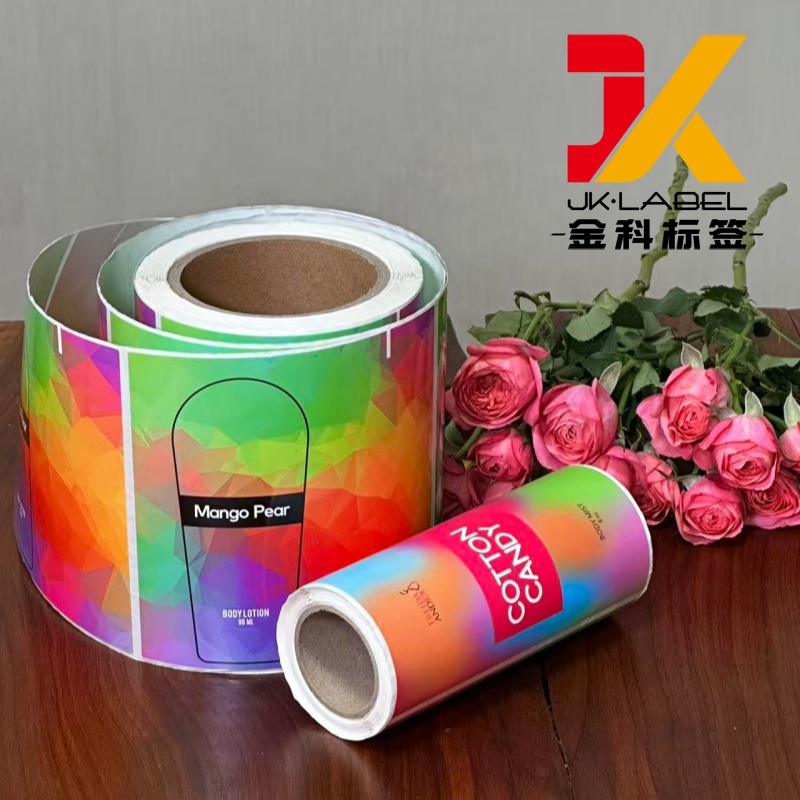 Color Gradient Self Adhesive Roll Labels For Cosmetics Products