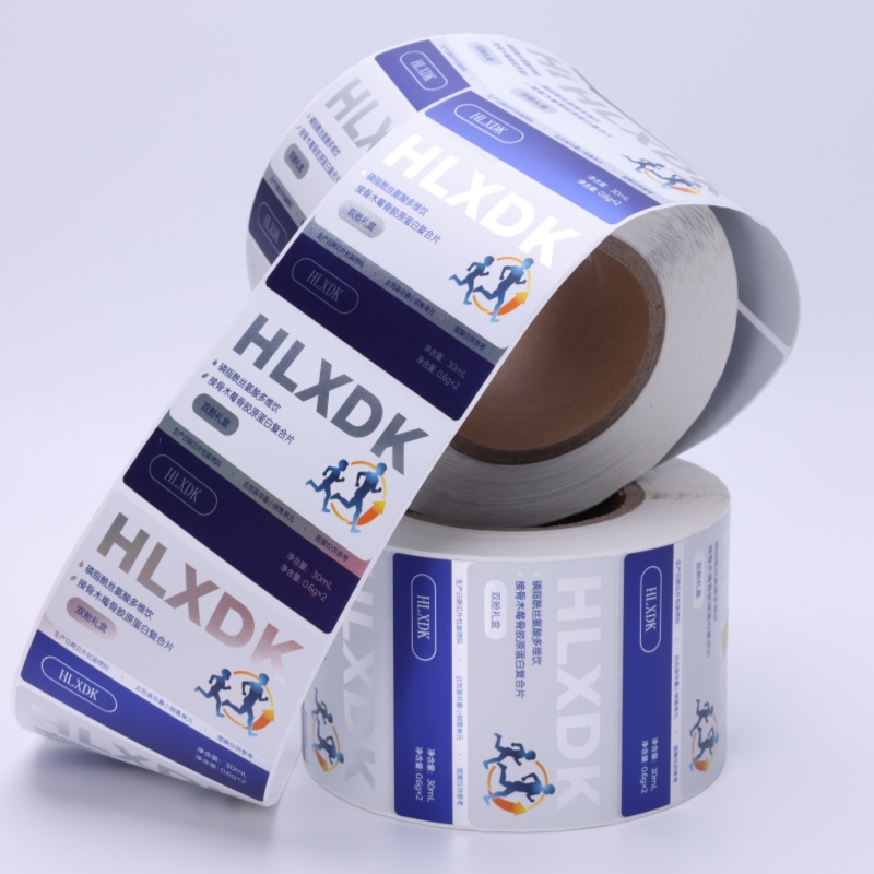 Matte Silver Labels for Health Supplement
